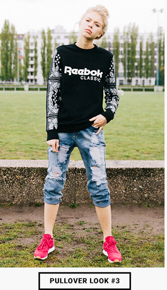 Overgangstrøje i sort fra Reebok