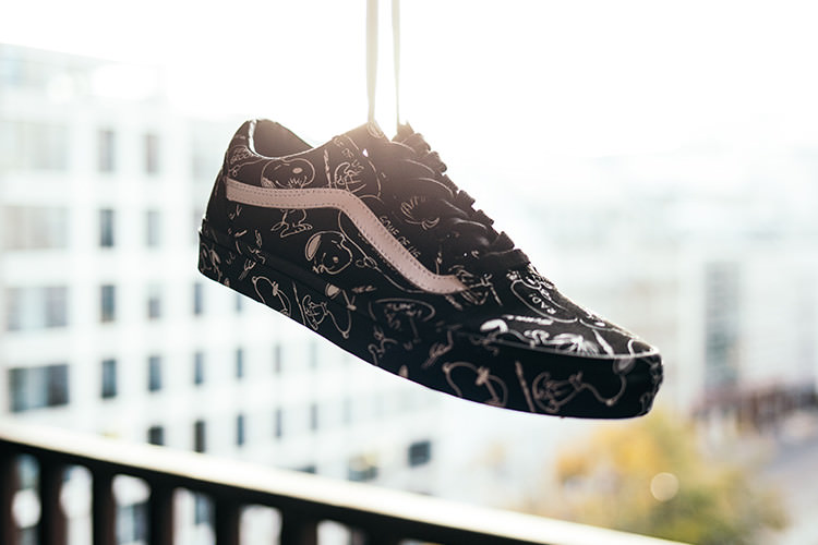 Vans Peanuts Old School sorte sneakers